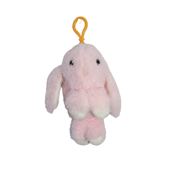 Other - Rabbit Bunny Fur Plush Stuffed Animal Keychain Clip Fluffy Keychain 6" H New